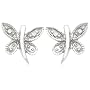 10k White Gold Dragonfly Diamond Earrings (.01 cttw, I-J Color, I2-I3 Clarity)