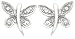 10k White Gold Dragonfly Diamond Earrings (.01 cttw, I-J Color, I2-I3 Clarity)