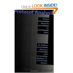 Protocol Analysis: Verbal Reports as Data (Bradford Books)