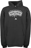 adidas San Antonio Spurs Black Full Primary Logo Hoody Sweatshirt (XX-Large)