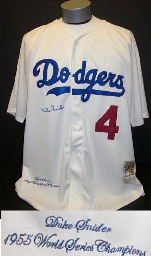 Duke Snider Autographed Brooklyn Dodgers Authentic Throwback M&N Jersey