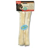 Hartz 2-in-1 9-Inch Rawhide & Pig Skin Retriever Roll, Pack of 2