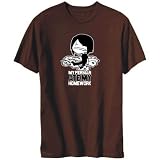 T-Shirt Mens Brown  My Persian ate my homework  Cats