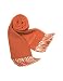 Valentino Signature Solid Fringed Wool Long Scarf Coral