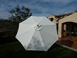 Replacement umbrella canopy for 11ft 8 ribs - Natural color