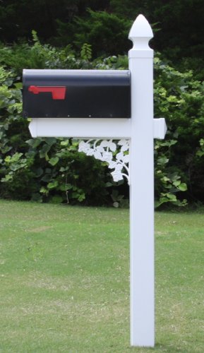 The Darlington Vinyl / PVC Mailbox Post - White (Includes Mailbox) On Sale