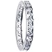 Solid 14K White Gold Cubic Zirconia Eternity Toe Ring - Size 3.5