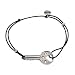 Scooter - SY5048607009 - Eden - Bracelet Femme - Métal Argenté - Lien noir élastique - Strass Swa