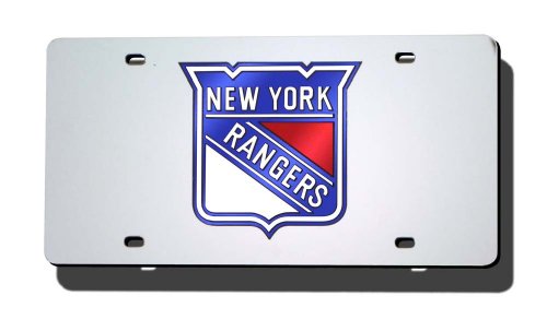 Rico New York Rangers Laser Cut Chrome License Plate