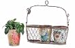 Wire and Metal Basket with Three Metal Pots