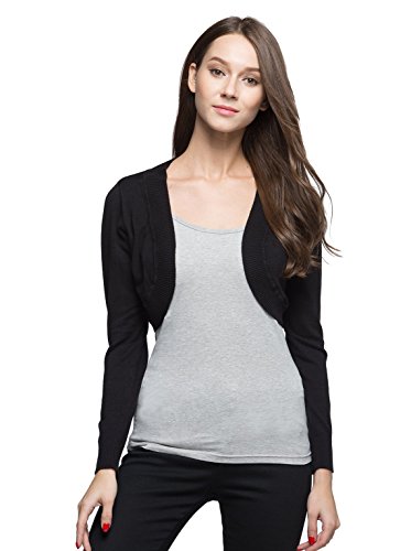 Sofishie Long Sleeve Shrug Cardigan - Black - Medium