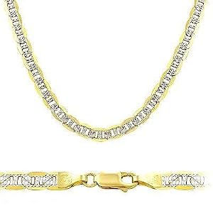 Solid 14k Yellow White Two Tone Gold Gucci Bracelet 3.5mm 7 by