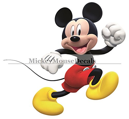 MICKEY MOUSE Removable Wall Decal Sticker Art Walt Disney Home Decor 9 1/2 inches wide by 9 inches tall