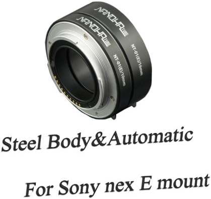 Black Friday Deals Week-Yasuhara Nanoha Auto Macro Automatic Extension Tube Nt-01(e) Extreme Close up Set Dg 10 Mm and 16 Mm Tubes for Sony Mirrorless Digital Camera E Mount A7 A7r