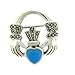 Sterling Silver Marcasite and Simulated Turquoise title=