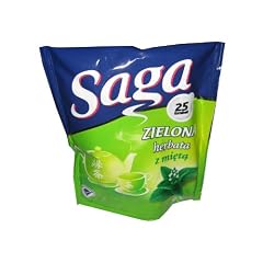 Saga Gr�ner Tee mit Minze 25 runde Teebeutel