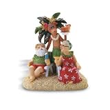 Hawaiian Holiday Hour Christmas Ornament with Santa, Mrs. Claus and Rudolph