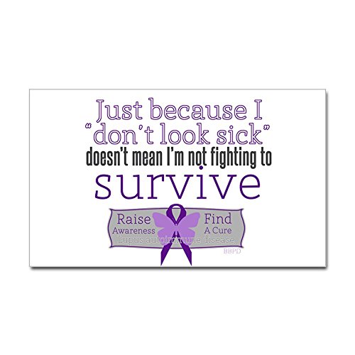CafePress Fight to Survive Lupus Sticker Sticker Rectangle - 3x5 White