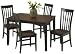 Black and Cherry 5 Piece Dining Set