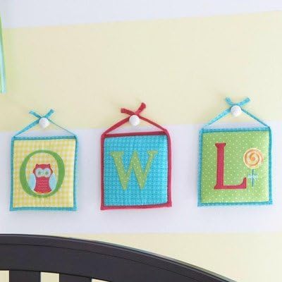 Owlphabet Hanging Initials (Set of 3) Color: Sage by Laura Ashley Baby