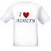 I LOVE ASHLEY - Name-series - White T-shirt