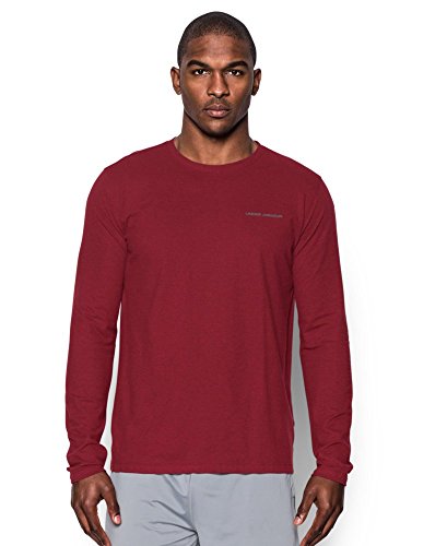 Under Armour Men's Charged Cotton Long Sleeve T-Shirt, Cardinal (625), X-Large