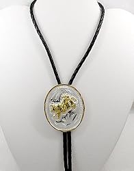 German Silver Bullrider Bolo Tie