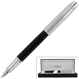 Parker IM Premium Custom Black Chrome CT Medium Nib Fountain Pen