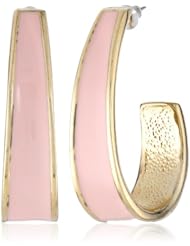 Adia Kibur Pink Enameled Earrings