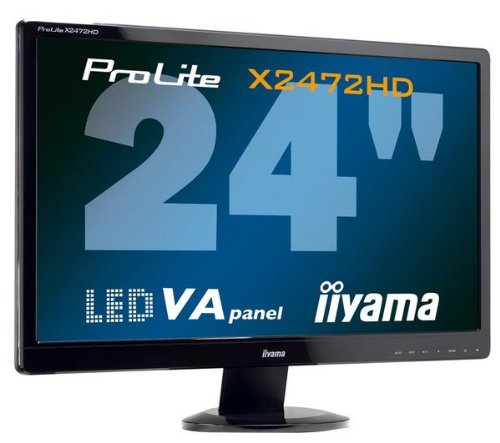 IIYAMA ProLite X2472HD-B1 24 Full HD LED screen + CG-281HQ HDMi female / DVI-D male Connector - gold-plated plugs + HDMI male-HMDI male Cable - 2m (MC380-2M)
