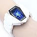 Plane Style Digital Display LED Silicone Wrist Watch (White)