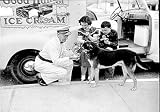 Photo Good Humor ice cream man and trucks c1950