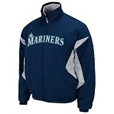 MLB Boys' Seattle Mariners Triple Peak Premier Jacket (Pro Navy/Pro Silver, Small)