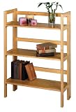FTS - Book Case Shelf -3- Shelvers Foldable Natural Beechwood Finish 136-108-11