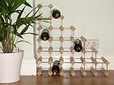 27 Bottle Wood and metal understairs wine rack