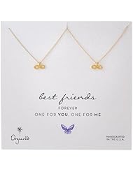Dogeared "One For You One For Me" 2 Best Friends Infinity Gold Plated Silver Necklace, 18