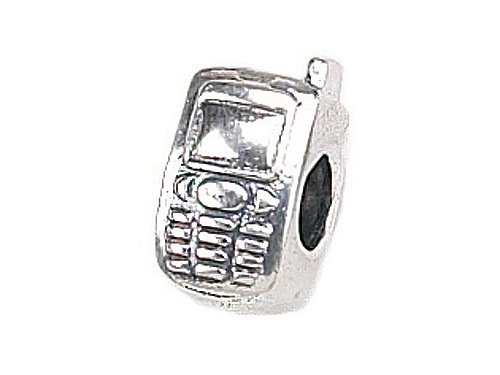 Zable(tm) Sterling Silver Cell Phone Bead / Charm