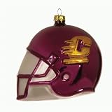 Central Michigan Chippewas Wolverines Team Glass Helmet Ornament