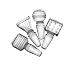 Mikasa Cheers Set of 4 Glass Bottle Stoppers