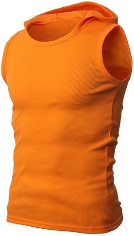 H2H Mens Various Styles and Colors Hooded Sleeveless Tank Top