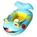 Double Handrail Whale Shaped Baby Inflatable Swimming Seat Boat