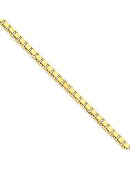 2.5mm, 14 Karat Yellow Gold, Box Chain - 18 inch
