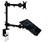 Mount-it! Single Laptop/Notebook Desk Mount/Stand with Fully Adjustable Extension Arms and Clamp (MI-3352MN)