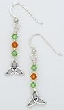 Celtic Tri-Weave Swarovski Crystal Earrings