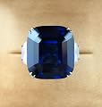Platinum Sapphire and Diamond Ring