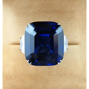 Platinum Sapphire and Diamond Ring