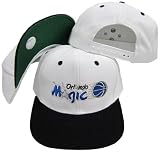 Orlando Magic White/Black Two Tone Snapback Adjustable Plastic Snap Back Hat / Cap
