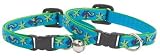 Lupine Adjustable Safety Collars for Cats with Bell - 1/2 in. x 8 in. - 12 in. - Sea Ponies