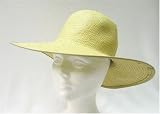 Womens Wide Brim Floppy Sun Hat for Beach Church, Grosgrain Trim