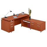 Align LDesk with Low Return Light Cherry Finish/Gray Accent